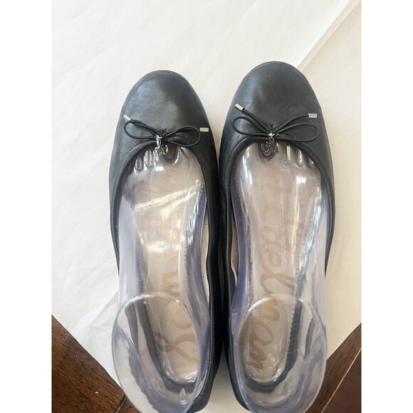 Sam Edelman Felicia black leather ballet flats size 8.5 Wide Comfort 8.5W - Picture 3 of 8